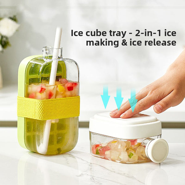 Tycozev™ IcePress — Press-Fill Ice Cube Water Bottle
